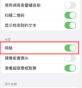 蒸湘苹果手机维修网点分享iPhone如何开启九宫格构图功能 