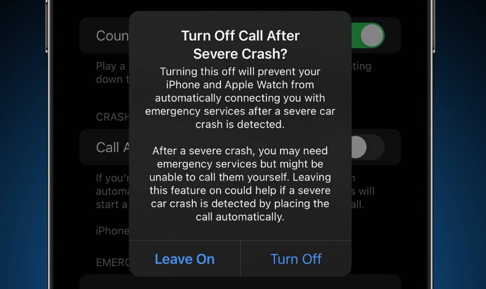 蒸湘苹果14维修分享 iPhone 14 和 Apple Watch 上关闭崩溃检测 